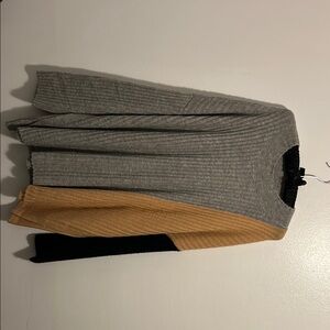 NWT Color block Sweater - Gray, Tan, and Black